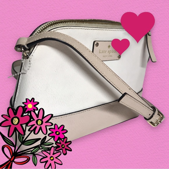 KATE SPADE NEW YORK Luxury Ivory & Beige Cow Leather Cross Body Bag - Picture 1 of 17